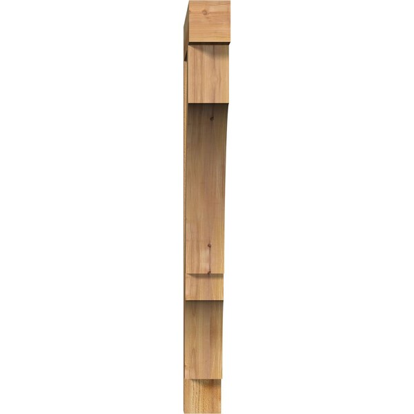 Balboa Block Rough Sawn Bracket, Western Red Cedar, 4W X 30D X 42H